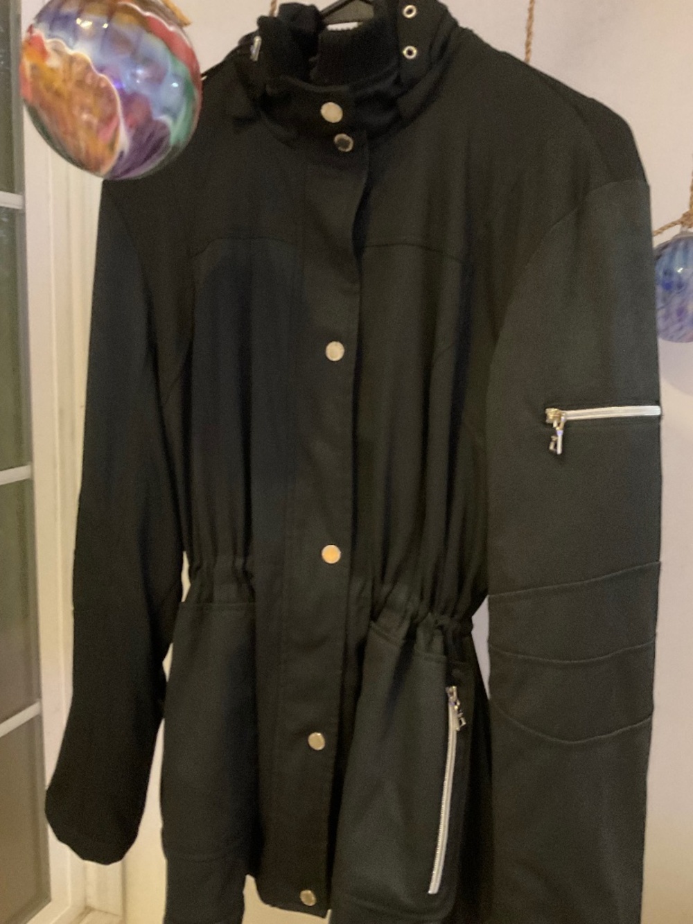 London Fog Black Hooded Lined Women’s Jacket L